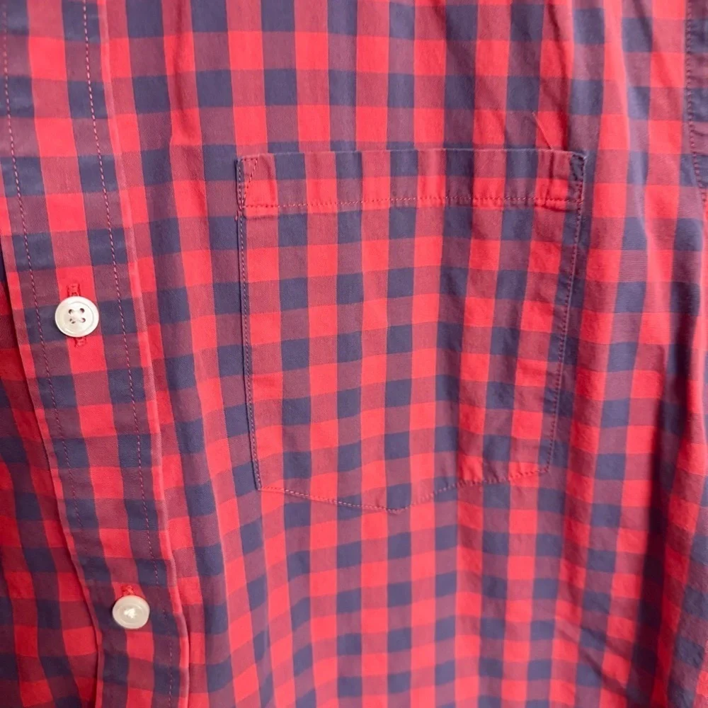 Banana Republic Red and Black Plaid Shirt